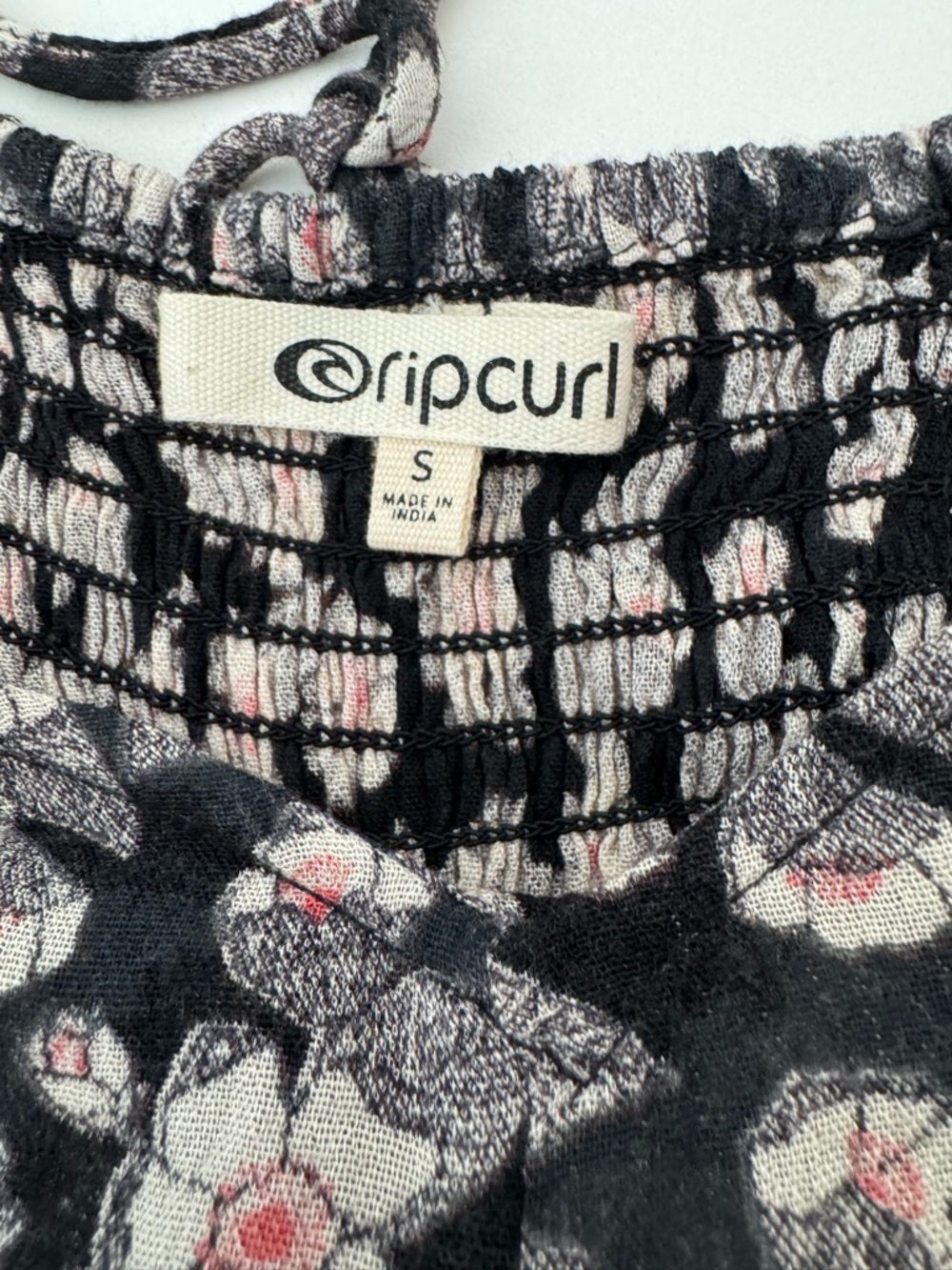 Rip Curl Floral Jumpsuit S Wide Leg Boho Gauzy Summer Beach Resort - Picture 4 of 9